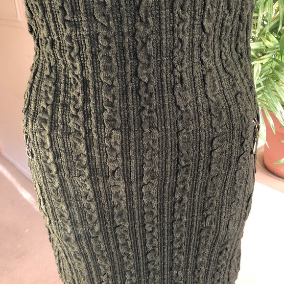Mine Olive Green Sweater Dress - Small - Picture 6 of 8